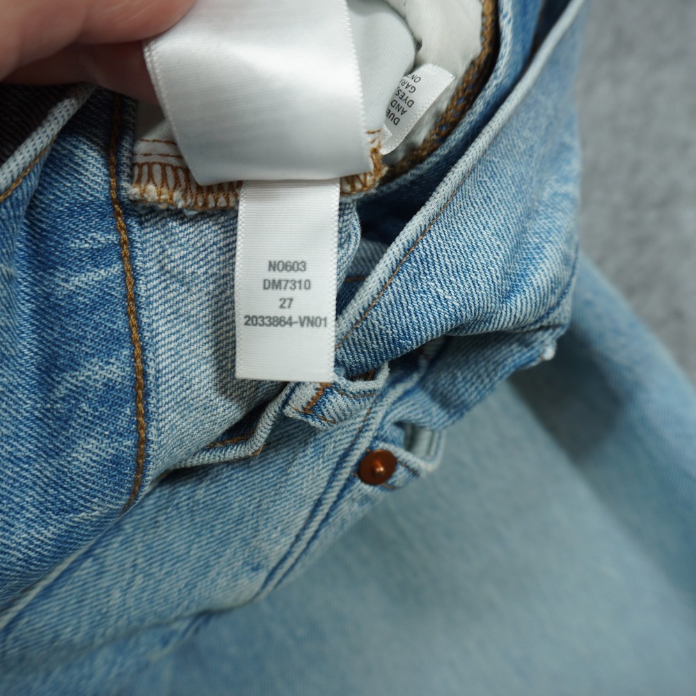 Madewell Perfect Vintage Wide Leg Crop Jeans Light Wash Raw Hem Size 27 Casual - Picture 7 of 9